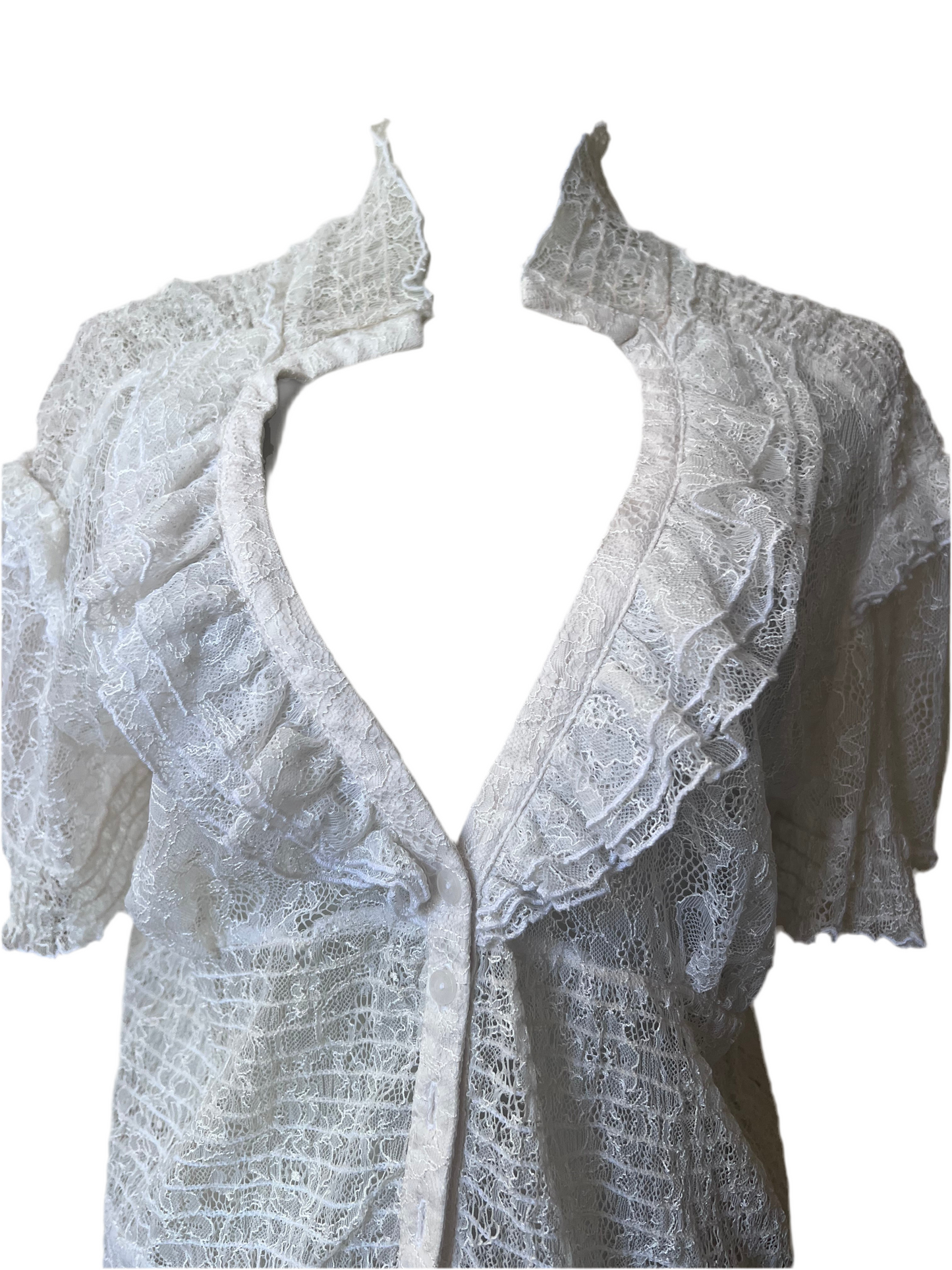 Y2K Bebe Angelic Lace Blouse