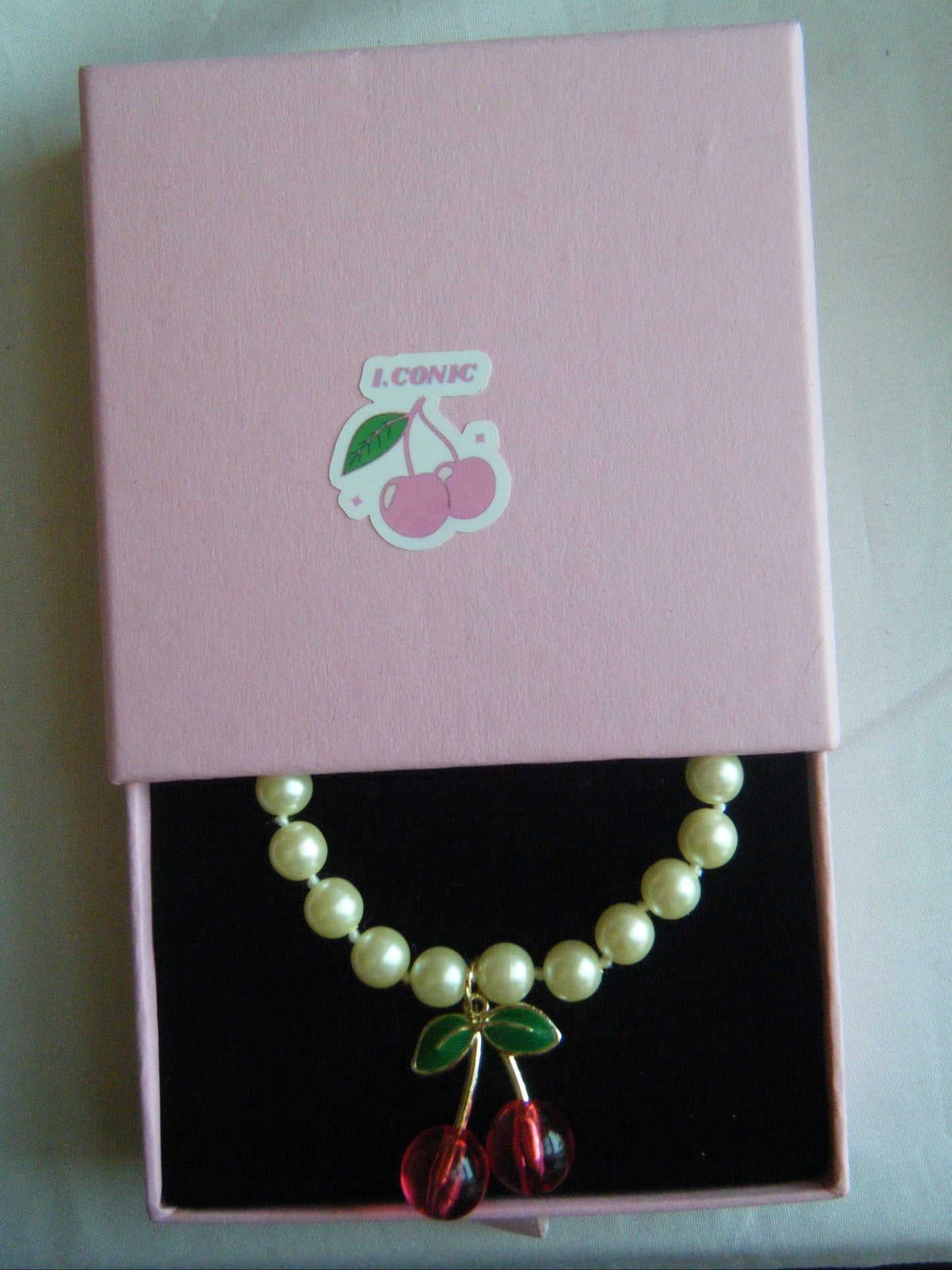 y2k Cherry Pearl Necklace