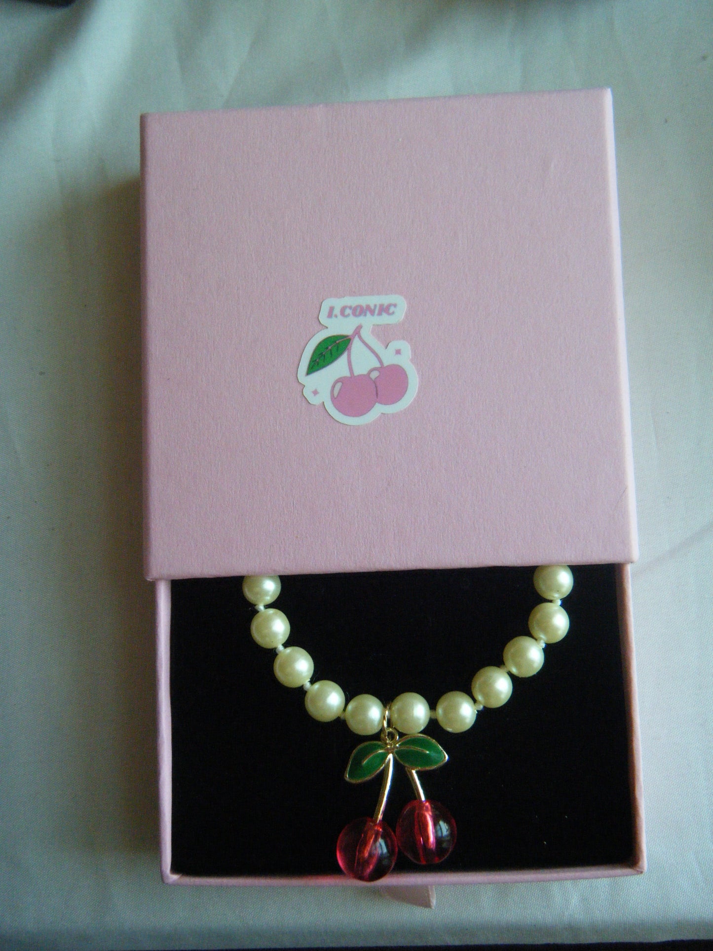 y2k Cherry Pearl Necklace