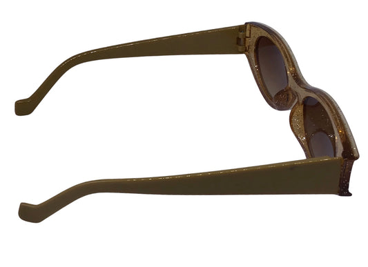 Glitter oval sunglasses
