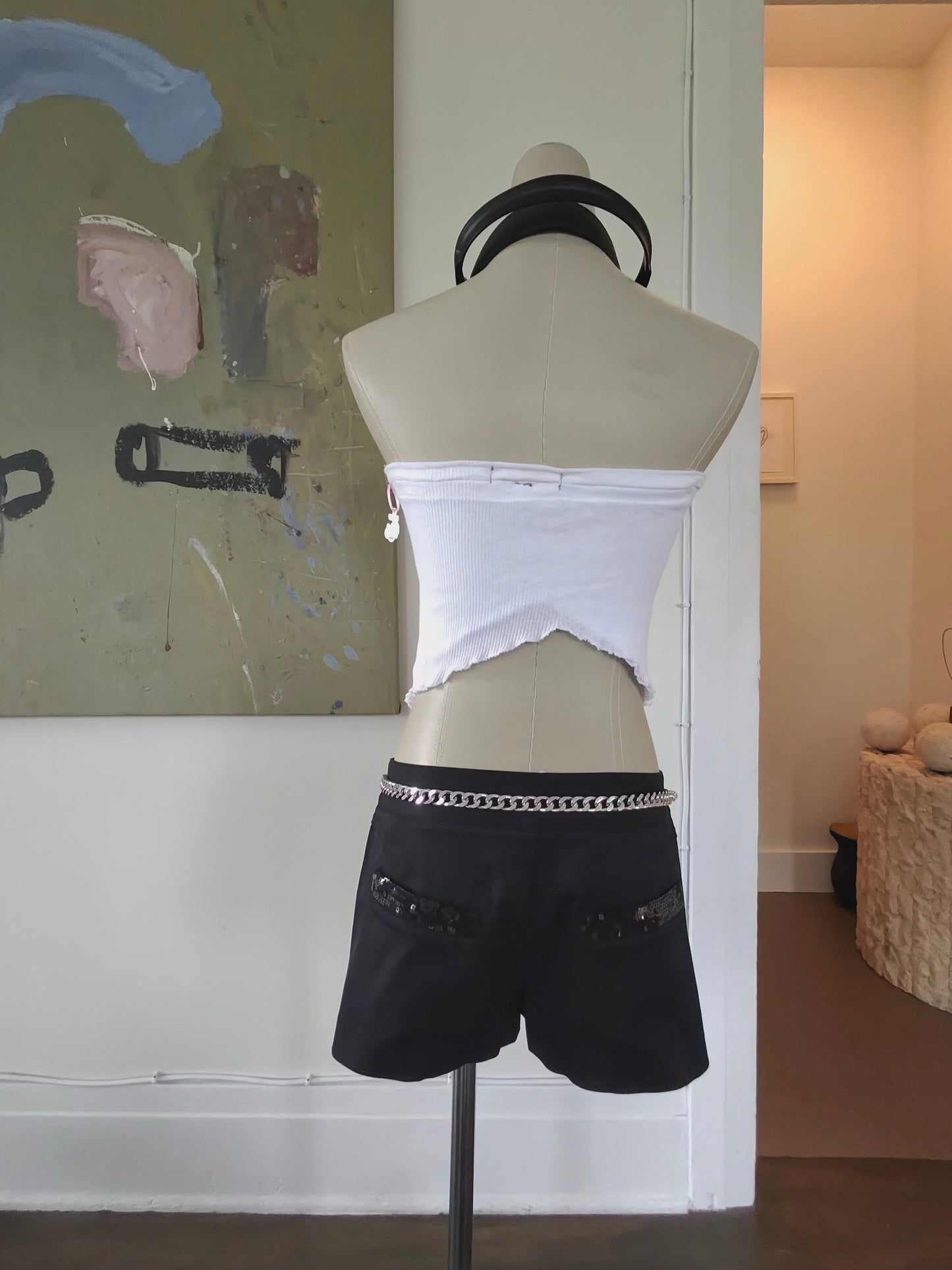Upcycled Reebok tube top