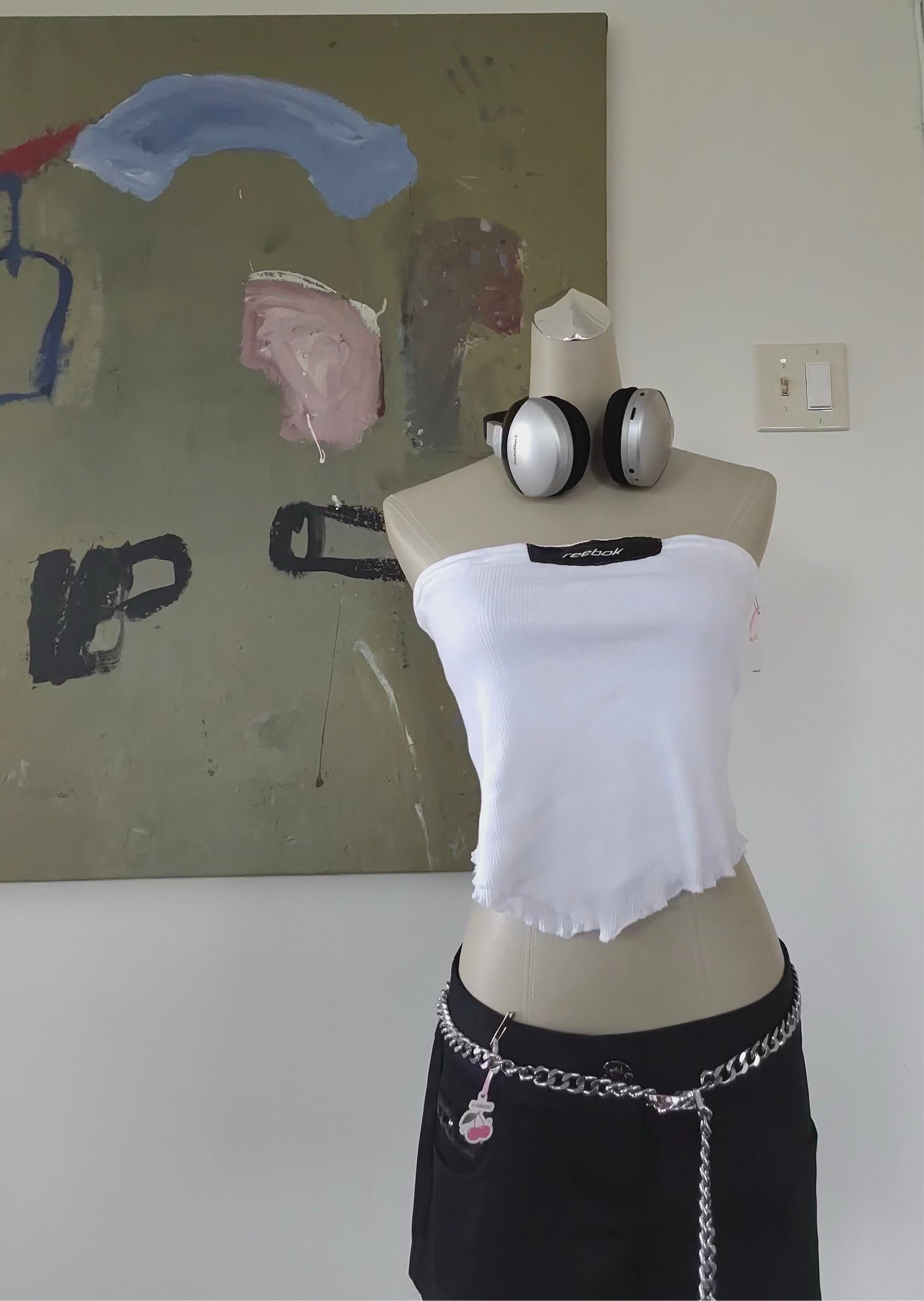 Upcycled Reebok tube top