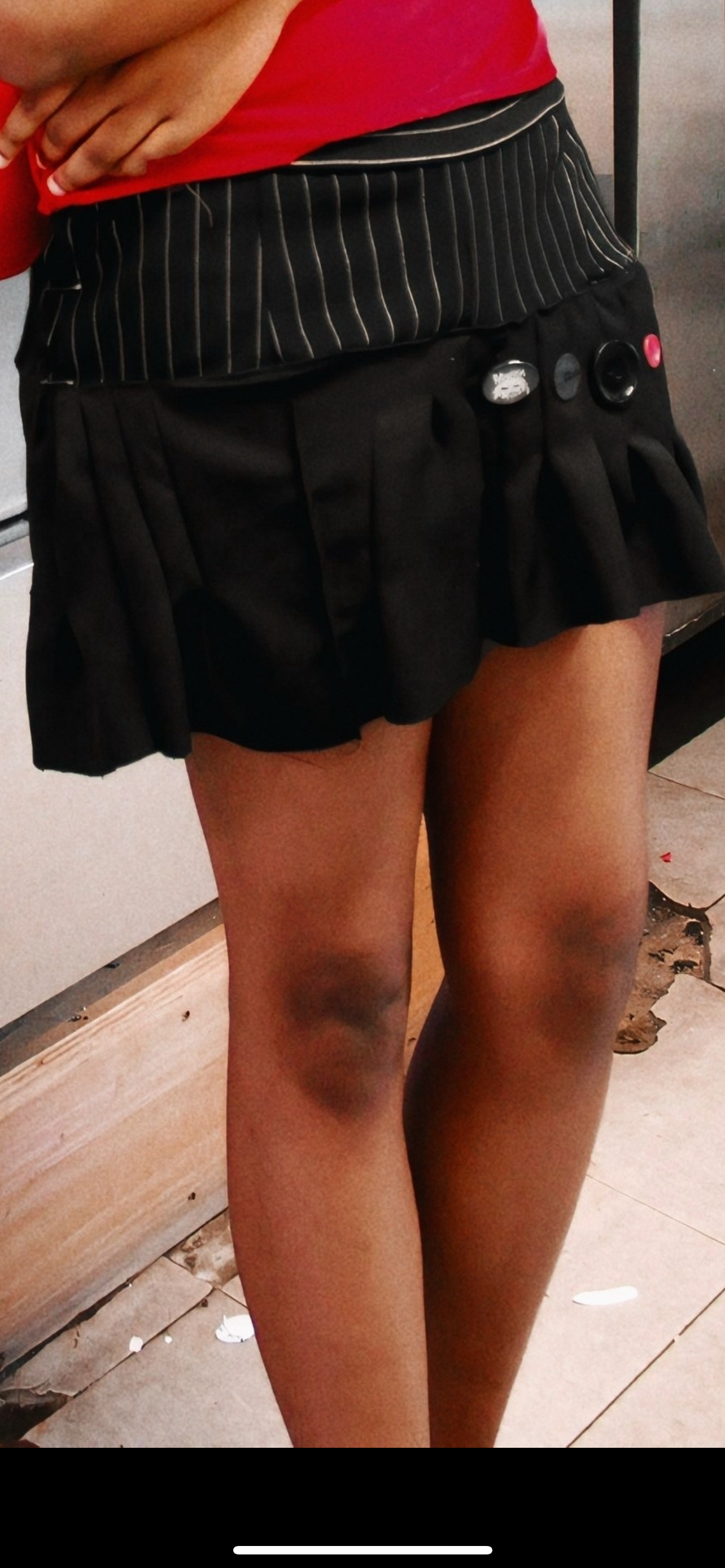 Pleated please mini skirt
