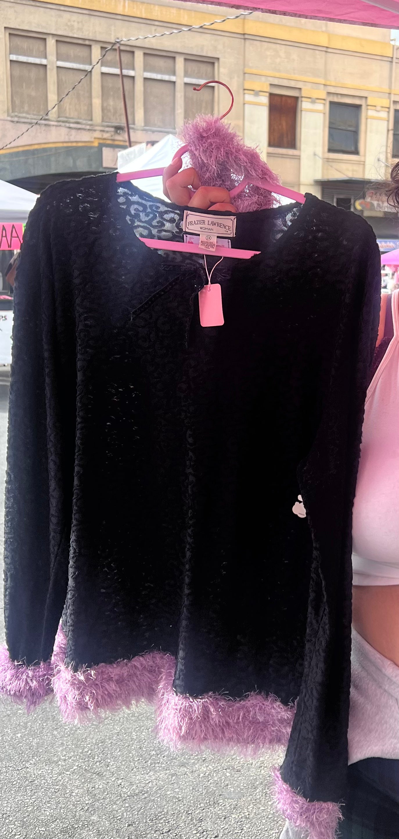 Ribbon & Boa trim Top
