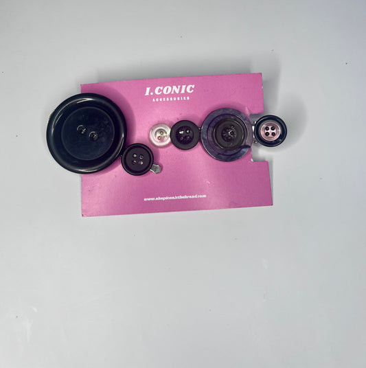 Mutable signs button clips