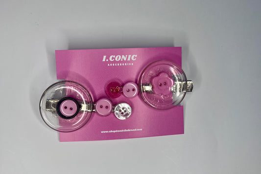 Cutesy n pink button clips