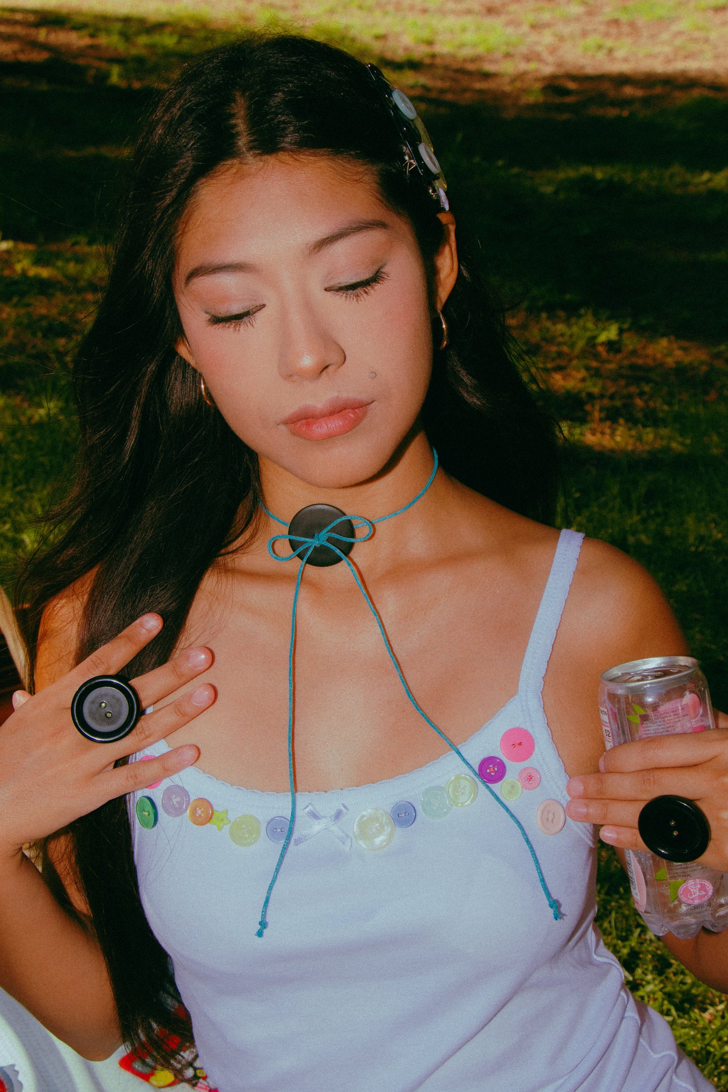 Custom Button Y2K Cami Tank