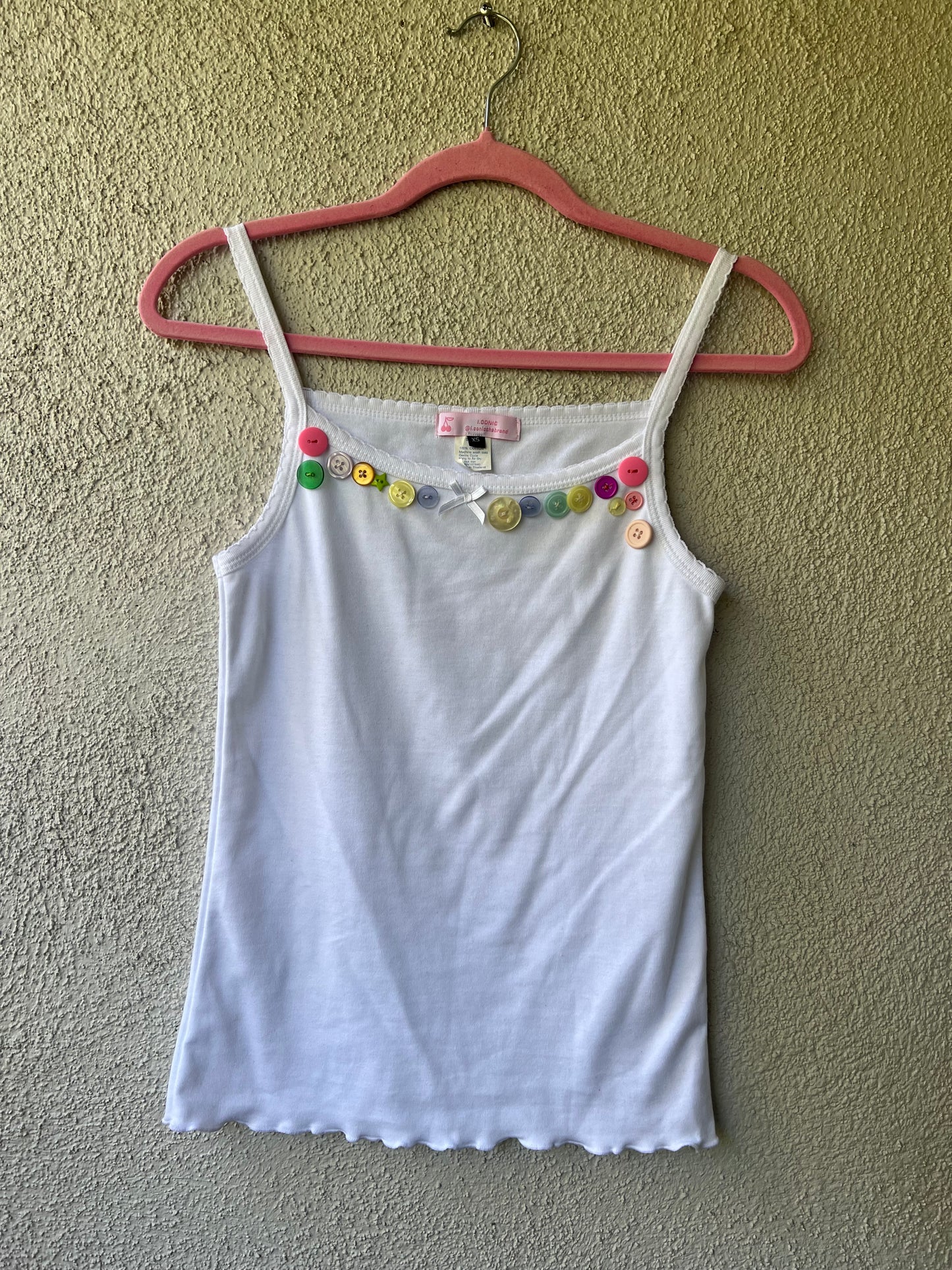 Custom Button Y2K Cami Tank