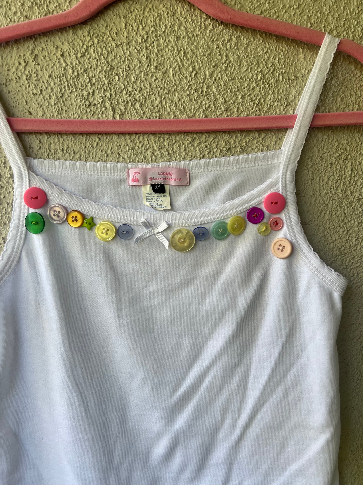 Custom Button Y2K Cami Tank
