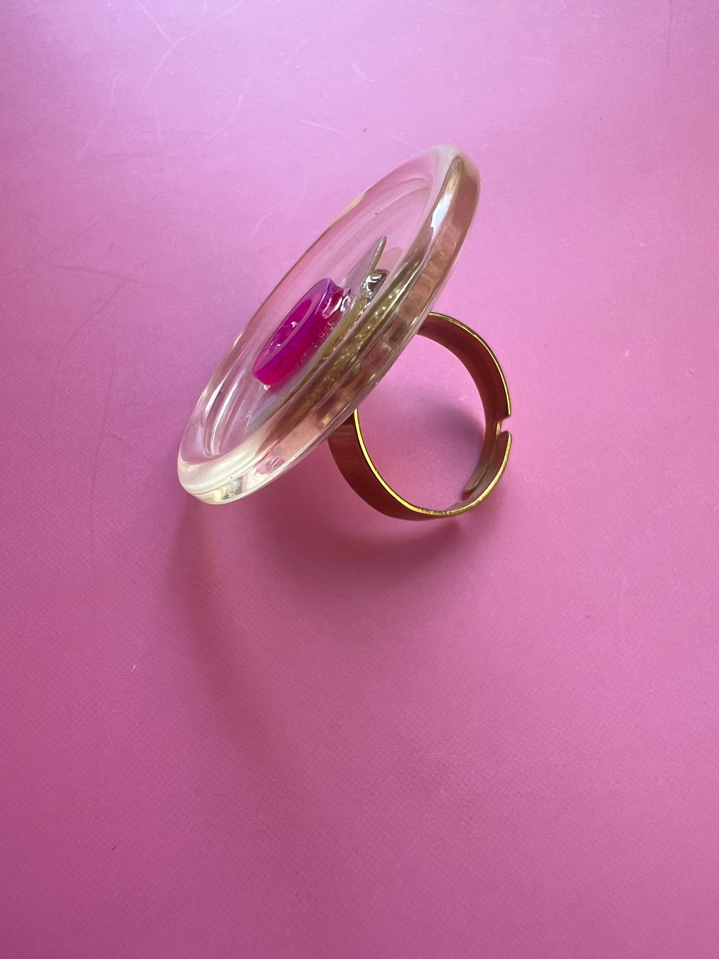Jelly star button ring