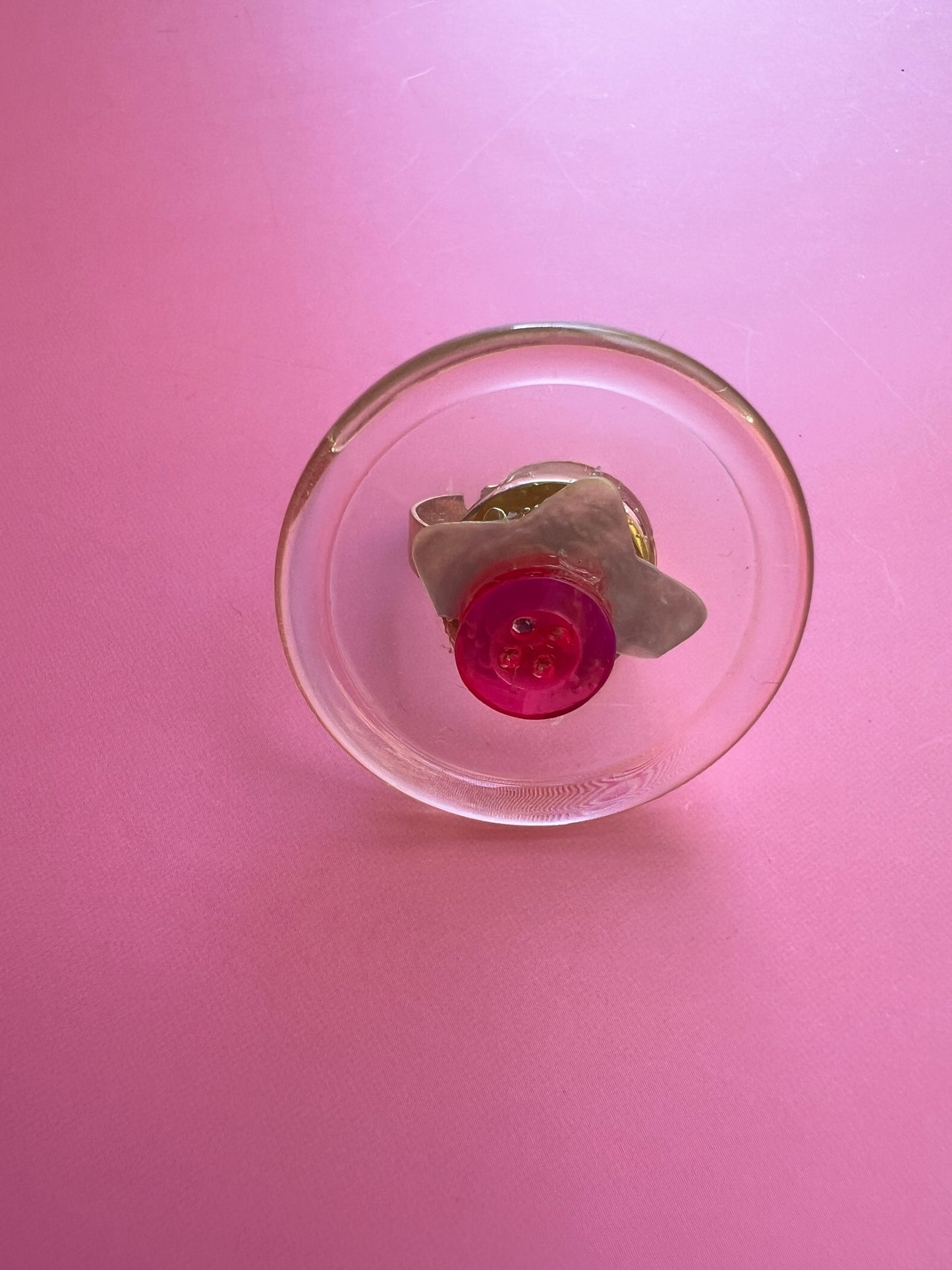 Jelly star button ring