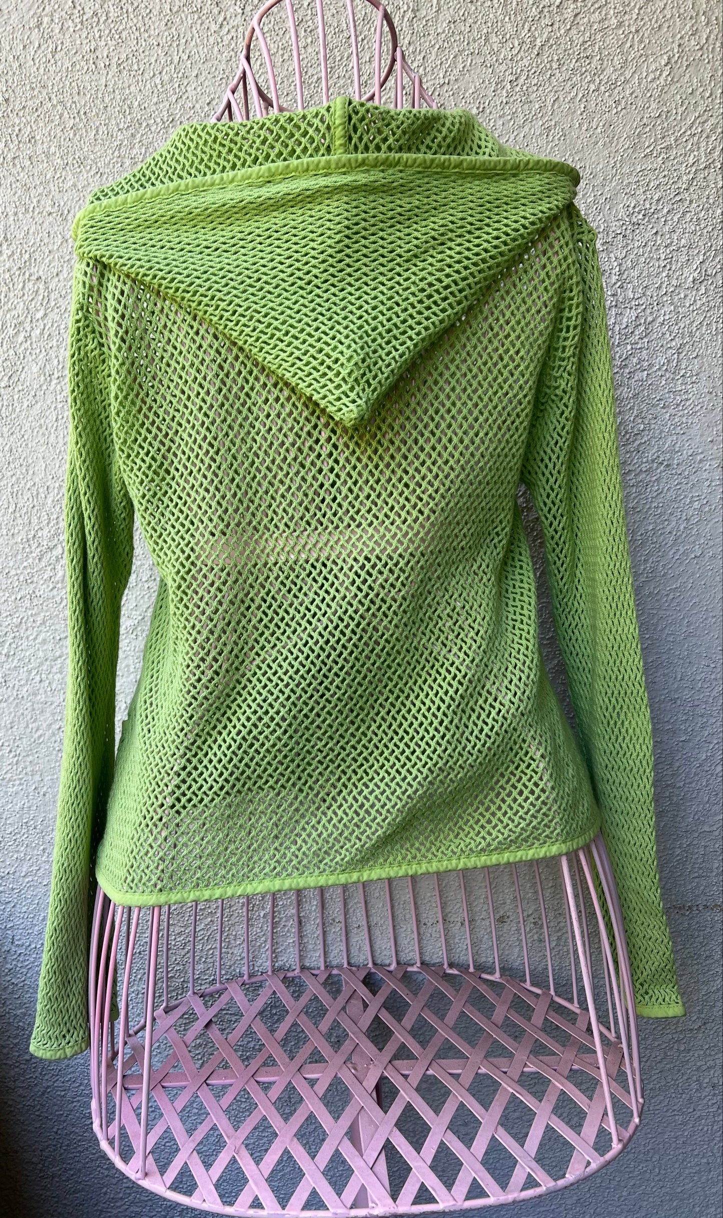 Green apple mesh zip jacket