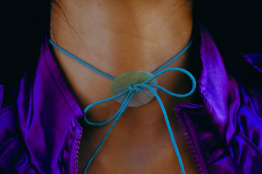 Mother of Teal button bolo