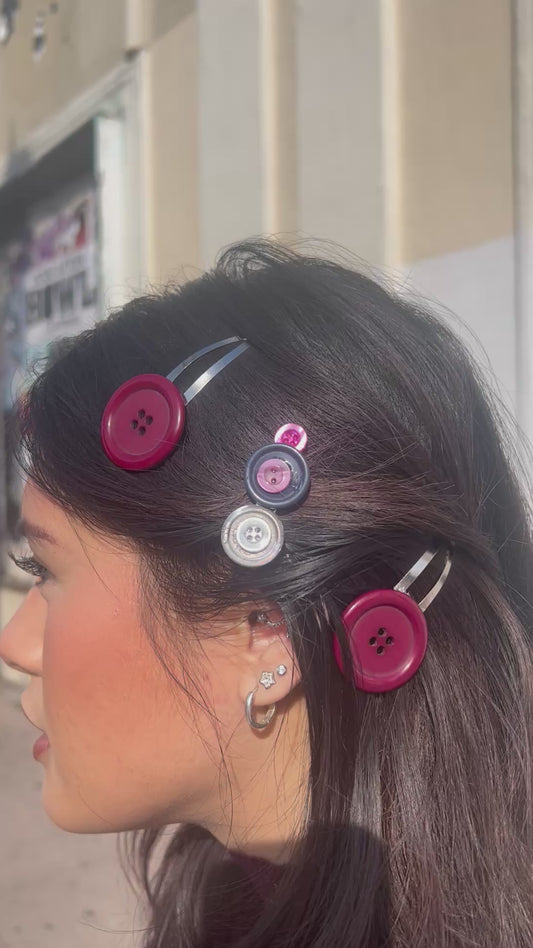 Dark Plum Pop Hair clip
