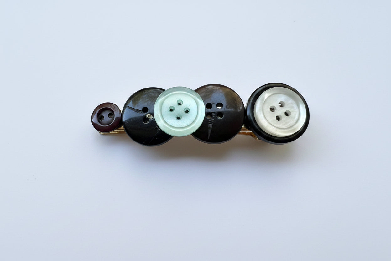 Stacked button hair clips