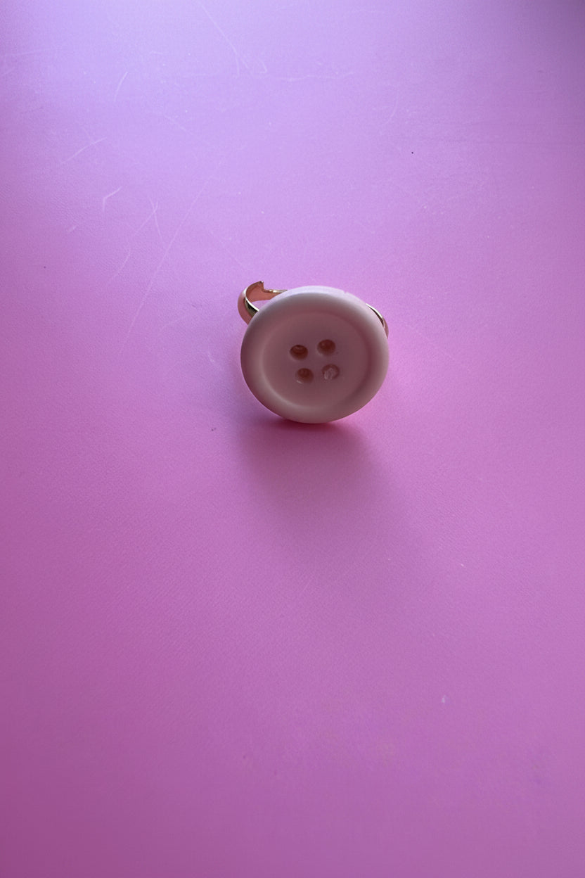 Sugar Rush button Ring (slim band)