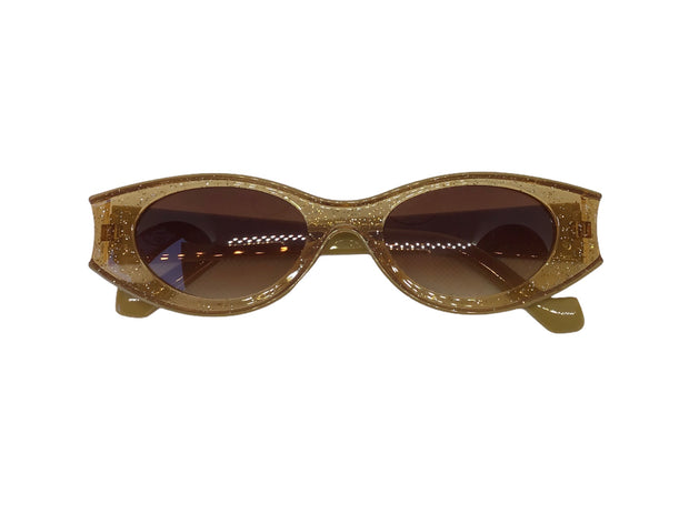 Glitter oval sunglasses