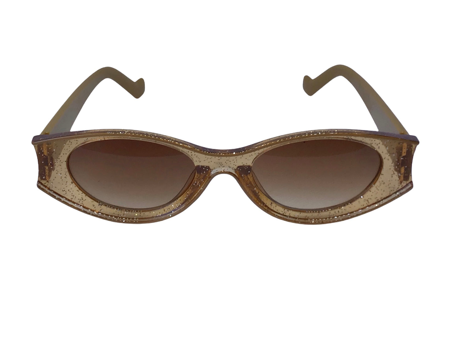 Glitter oval sunglasses